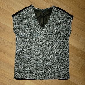 Victoria's Secret jaguar print sheer back top